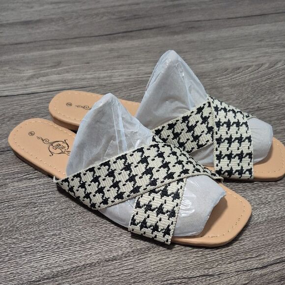🎁3/$30🎁 Stylish Houndstooth Women's Sandals - Picture 10 of 14